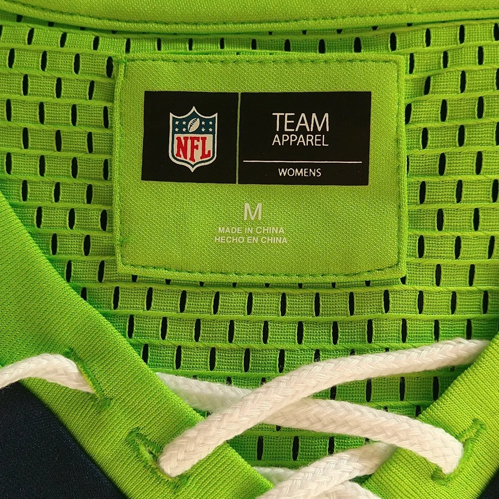 *ATTENTION SEAHAWK FANS* Women's Seahawk Shirt with Lace Up Detailing, Size M - Picture 4 of 4